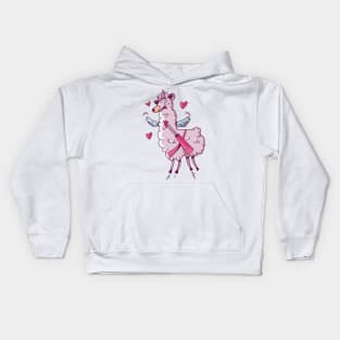 Valentine LLama Kids Hoodie